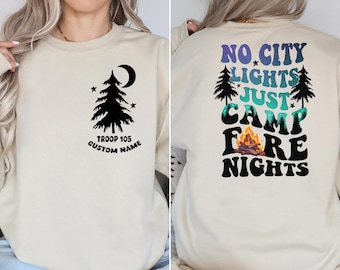 Custom Scout Troop Sweatshirt, Camping Girl Shirt, Personalized Team Tee