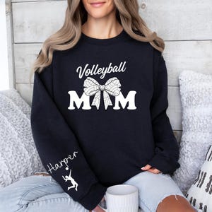 Custom Name Volleyball Mom  Sweatshirt, Personalized Volleyball Sweatshirt, Volley ball Player Gift, High School Volleyball Tee, Volleyball