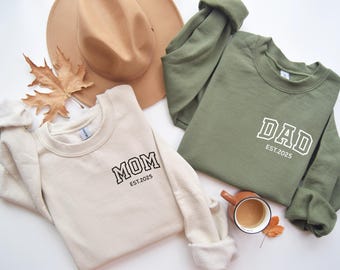 Matching Mom and Dad Sweatshirt, Personalized Family Crewneck