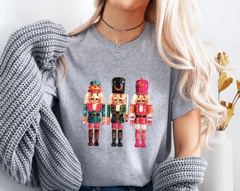 Faux Glitter Nutcracker Christmas Shirt, Sugar Plum Fairy Tee
