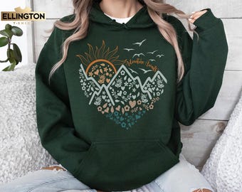 Sudadera de montaña "Aventura te espera", camiseta de senderismo "Naturaleza"
