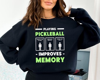 Pickleball Sweatshirt, Funny Sport Graphic, Gift for Women