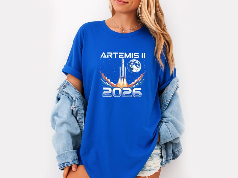 Artemis II 2026 Rocket Launch T-Shirt, Future Moon Mission Tee, Space Exploration Hoodie, Science Gift image 8