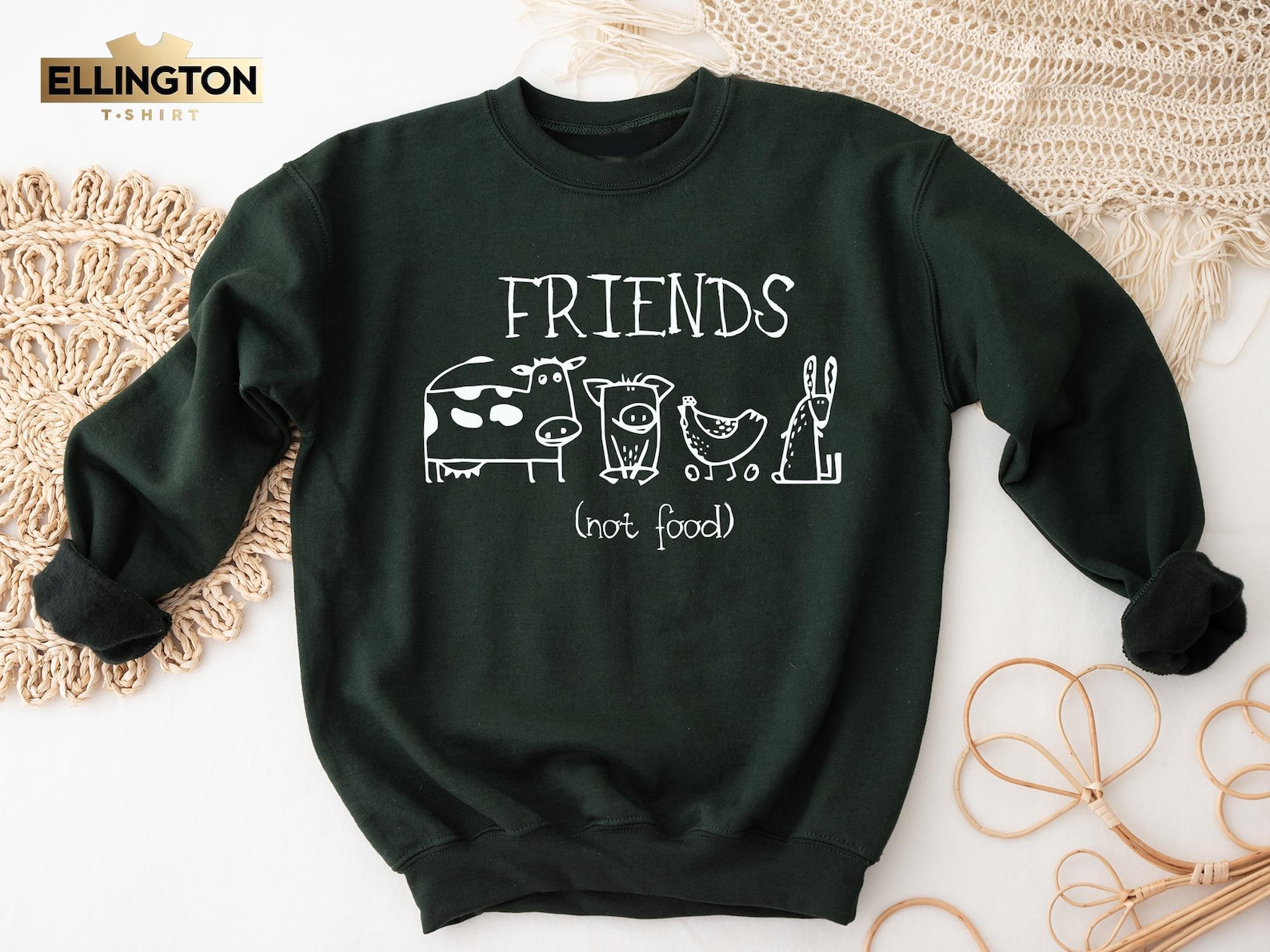 Friends Not Food Sweatshirt