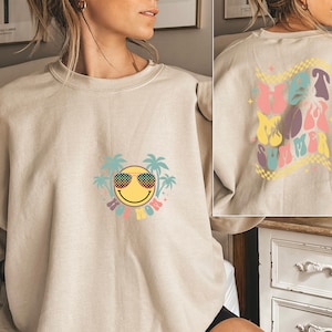 Hot Mom Summer Sweatshirt, Summer Vibes Two Sided Hoodie, Summer Beach Shirt, Holiday Shirt, Beachy Shirts, Hot Girl Summer, Gift For Mom