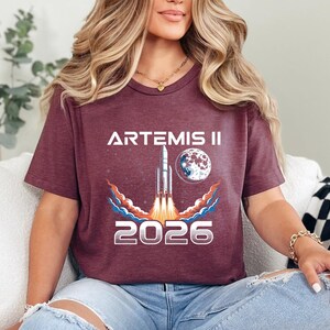 Artemis II 2026 Rocket Launch T-Shirt, Future Moon Mission Tee, Space Exploration Hoodie, Science Gift image 10