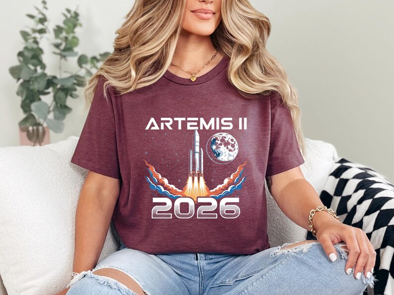 Artemis II 2026 Rocket Launch T-Shirt, Future Moon Mission Tee, Space Exploration Hoodie, Science Gift image 10