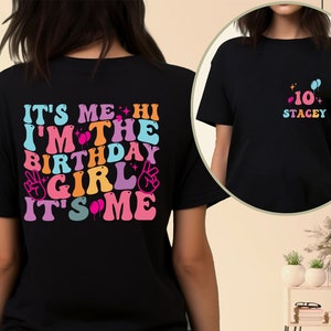 Custom Birthday Girl Tee, 10 Years Old Birthday, Ten Birthday Sweater, 10th Birthday Gift, Gift For Girl