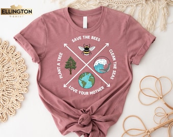 Earth Day Shirt, Nature Lover Gift, Save The Bees Tee