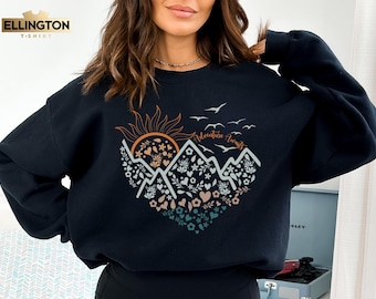 Sudadera "Aventura te espera", camiseta de senderismo de montaña