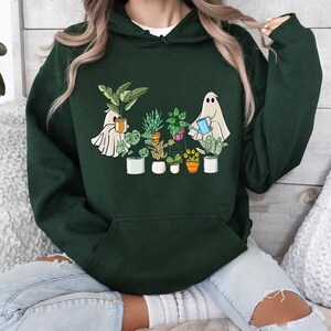 Cute Ghost Sweatshirt, Plant Lady Sweatshirt, Halloween Mom Sweater, Ghost Sweater, Plant Lover Gift, Funny Halloween, Fall Sweater