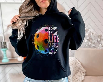Pickleball Graphic Sweatshirt, Sport Outfit Gift