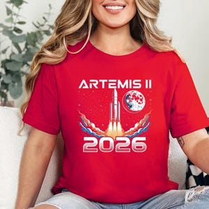 Artemis II 2026 Rocket Launch T-Shirt, Future Moon Mission Tee, Space Exploration Hoodie, Science Gift image 13