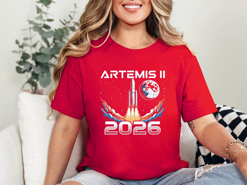 Artemis II 2026 Rocket Launch T-Shirt, Future Moon Mission Tee, Space Exploration Hoodie, Science Gift image 13