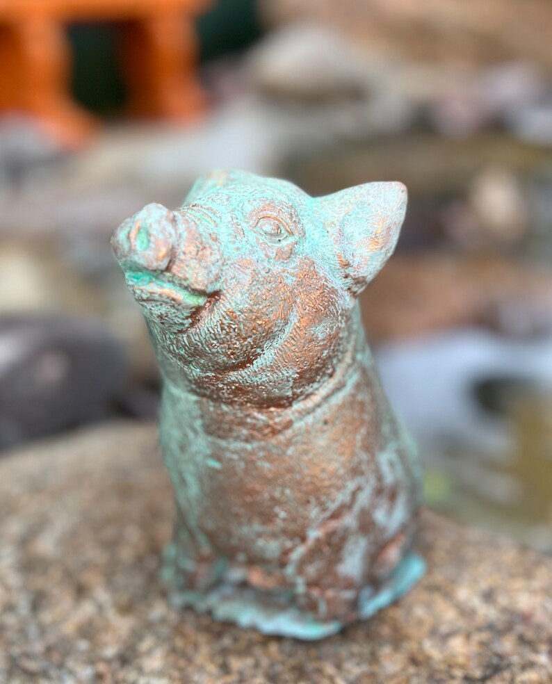 Some Pig Copper Patina Finish Original Hand Made Sculptured Art. Made ...