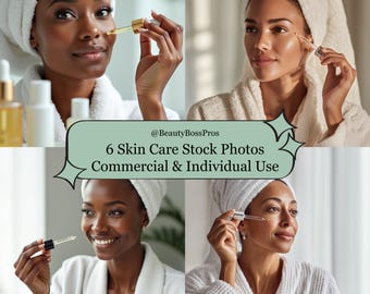 Neutral Skincare Stock Photos, Esthetician Social Media Bundle