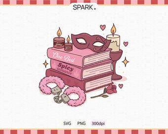 Spicy Romance book trope PNG SVG : Romance Slow Burn Book  Sublimation / Book Matches Smutty / Commercial Use