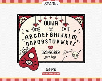 Ouijabord SVG PNG: Spooky Goth Witchy Design (commercieel gebruik)
