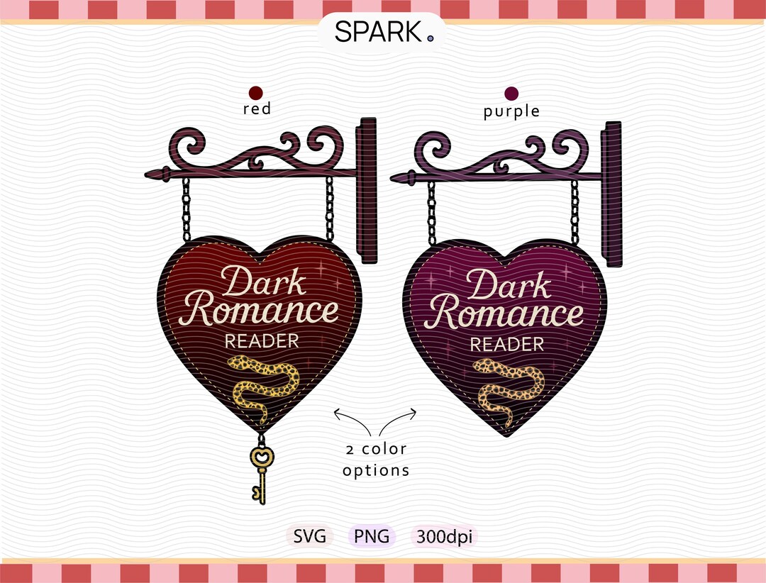 Romance Library Sign Dark Romance Reader Bookstore Sign PNG SVG : (digital Download) - Etsy