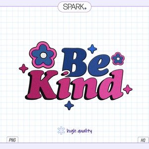 Diseño de camiseta retro &quot;Be Kind SVG&quot;: Vibras positivas (Descarga digital)