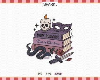 Dark Romance book trope PNG SVG/ Kiss of shadows book