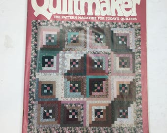 1960年代のモダンなパッチワーク、手縫いのキルティングと刺繍が施され