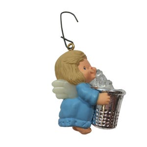 Vintage Hallmark 1984 Thimble Series #7 Holiday Christmas Tree Ornament Angel