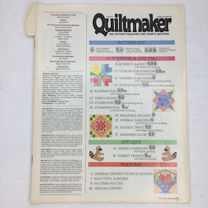 Vintage Quiltmaker Magazine Spring/Summer 1987 Issue 37 Quilt Patterns Designs