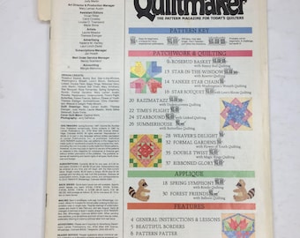 Revista Vintage Quiltmaker Primavera/Verano 1987 Número 37 Patrones y diseños de colchas