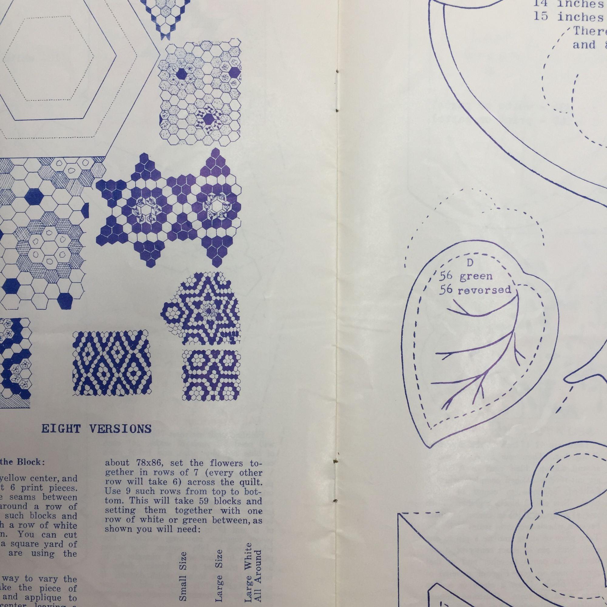 Vintage 1950s Aunt Martha's Quilt Designs No 3175 Favorites New Pieced ...