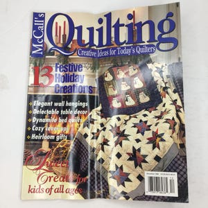 Vintage McCalls Quilting Magazine Festive Holiday Creations Dec 1998 Patterns