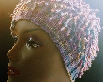 Women's Crochet Chemo Winter Hat. Medium sized.