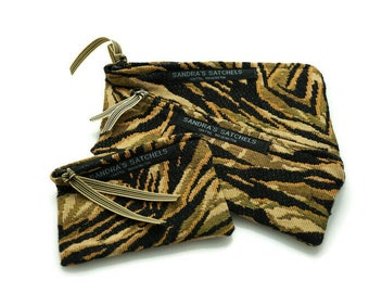 Jungle Print Makeup Case, Glass Case, Coin Purse (Set of 3)