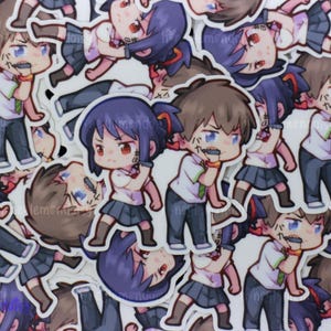 Seu nome || Adesivo fofo de casal de anime chibi de Mitsuha Miyamizu e Taki Tachibana à prova d'água Kimi no Na Wa