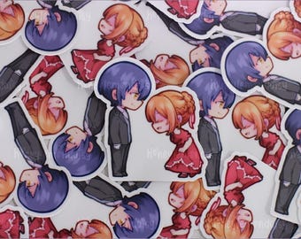 Raeliana || Cute Chibi Anime Couple Sticker of Noah and Raeliana Waterproof