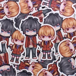 Mein kleines Monster || Süßer Chibi Anime Paar Aufkleber von Haru Yoshida und Shizuku Mizutani Wasserdicht Tonari no Kaibutsu-kun