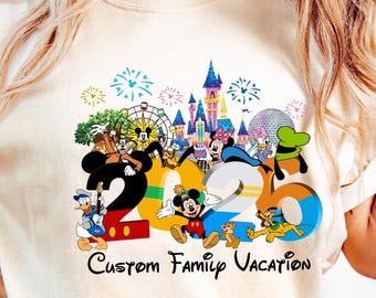 Personalized Disney Trip 2026 Shirt, Family Trip Group Matching Shirt,WDW Disneyworld Mickey & Friends Tee, Family Vacation, Comfort Colors®