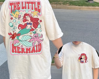 Camiseta retro vintage de Ariel de La Sirenita, Camiseta de Ariel Sirena, Camiseta vintage retro de Ariel, Camiseta de Ariel, Camiseta de Princesa Disney, Comfort Colors®