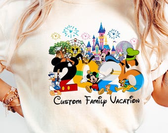 Personalized Disney Trip 2025 Shirt, Family Trip Group Matching Shirt,WDW Disneyworld Mickey & Friends Tee, Family Vacation, Comfort Colors®