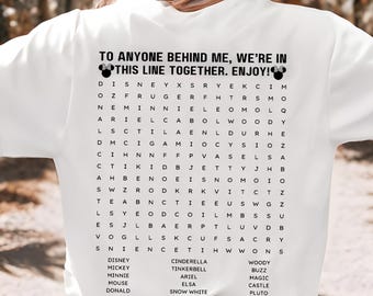Funny Interactive Disney Shirt, Waiting In Line Puzzle Disney Shirt, Disney Dad Shirt, Disney Mom Shirt, Disneyworld Shirts, Comfort Colors®