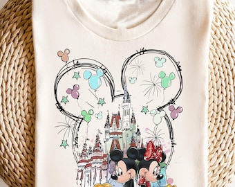 Watercolor Disney Castle Shirt, Disney Vacation Shirt, Mickey Minnie Mouse, Magic Kingdom Family Shirt, Disneyland Shirt, Retro Disney Shirt