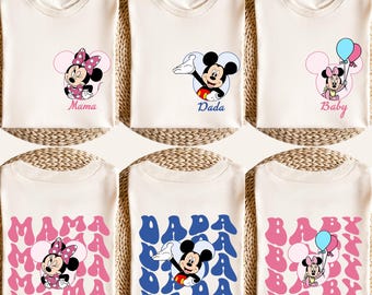 Disney Mickey & Friends Family Shirt, Mama And Dada Matching T-Shirt, Goofy Uncle Shirts, Disneyland Group Vacation Sweater, Comfort Colors®