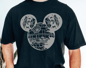 Mickey Death Star, Star Wars Shirt, Disney World Shirt, Star Wars Vintage Shirts, Star Wars Crewneck Shirt Disney Man Shirt, Star Wars Gifts