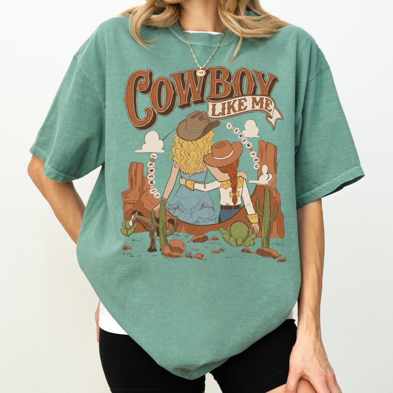 Cowboy Like Me Shirt, Vintage Western Jessi Toy Story 5, Retro Cowgirl Graphic Gift For Music Fan, Toy Story Lover T-shirts, Comfort Colors® image 2