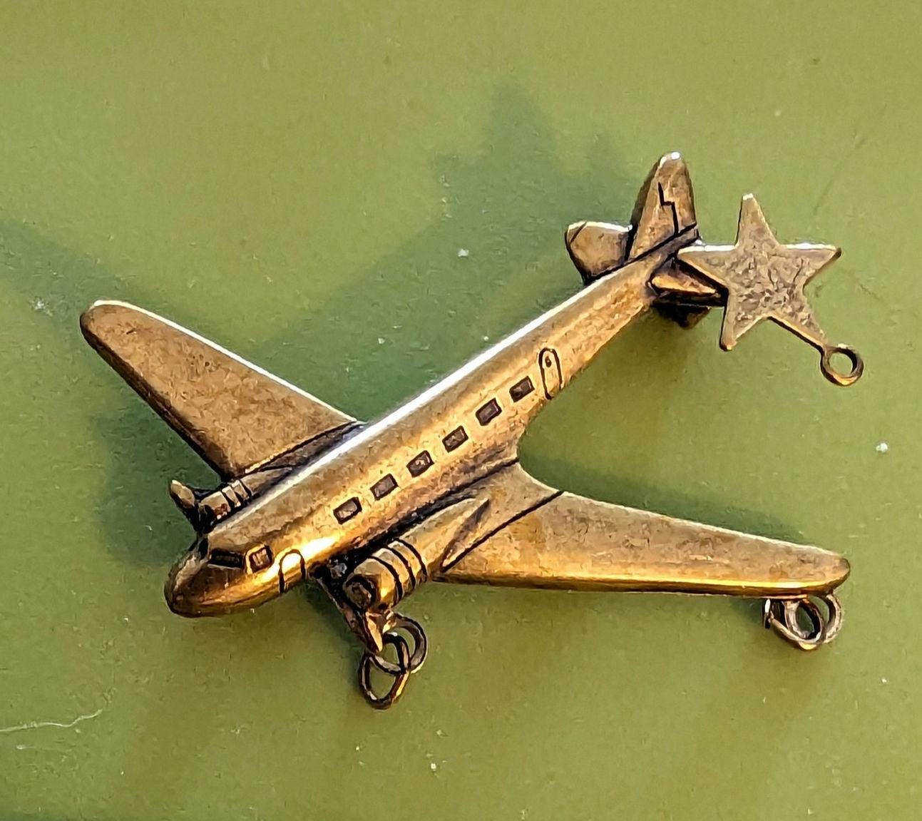 Vintage Airplane Brooch - Etsy Vintage Airplane Brooch - Etsy