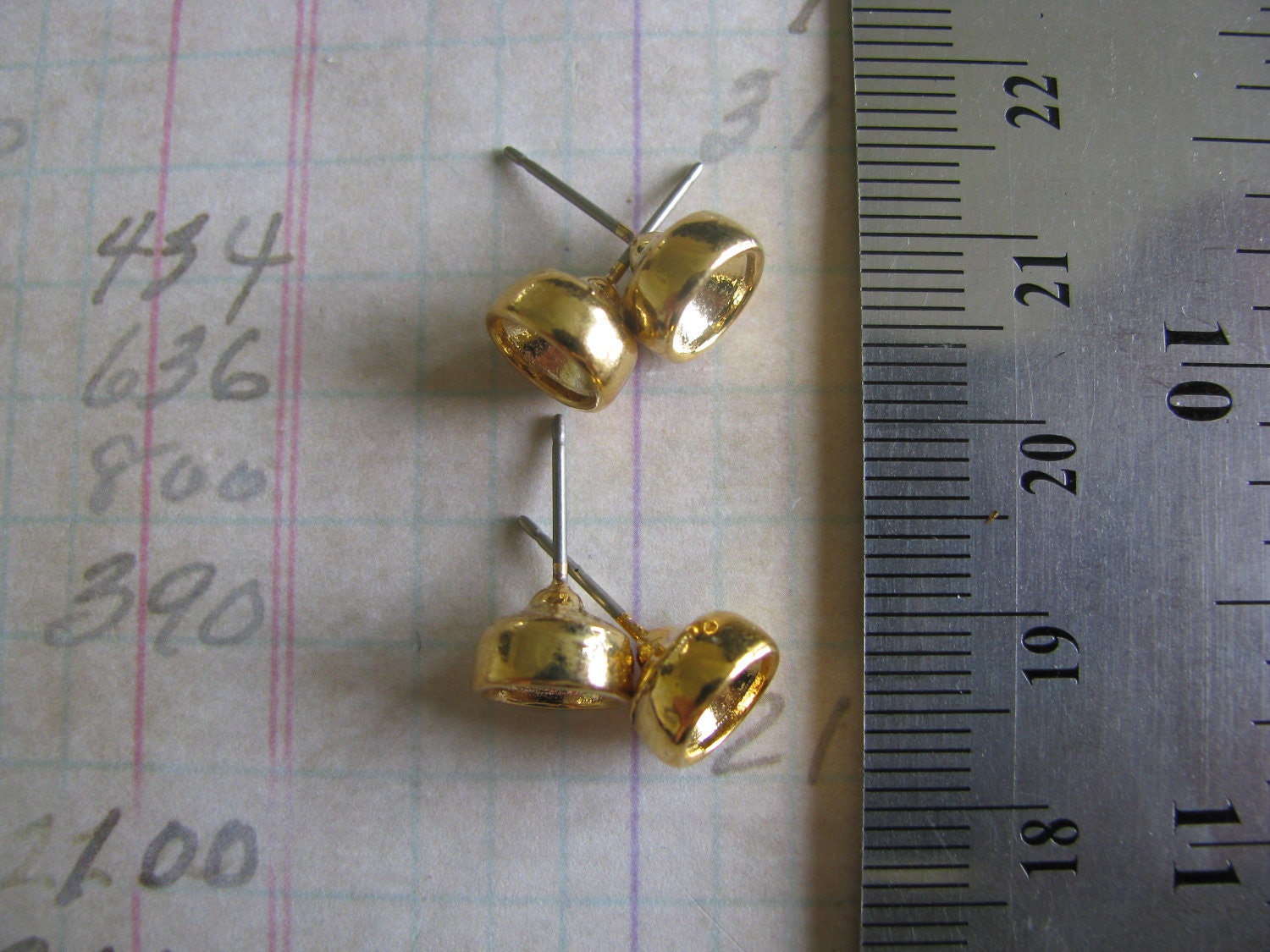 Old Method Ear Pin 3 Pair Vintage NOS Ear Wire Findings Destash Settings for Jewelry ...