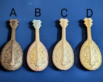 1pc Vintage Mandolin brooch stringed guitar banjo ethnic stringed musical instrument