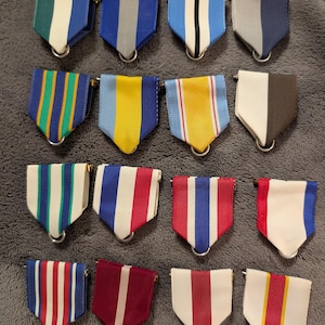 1pc Vintage military ribbon pin brooch without medal attachment