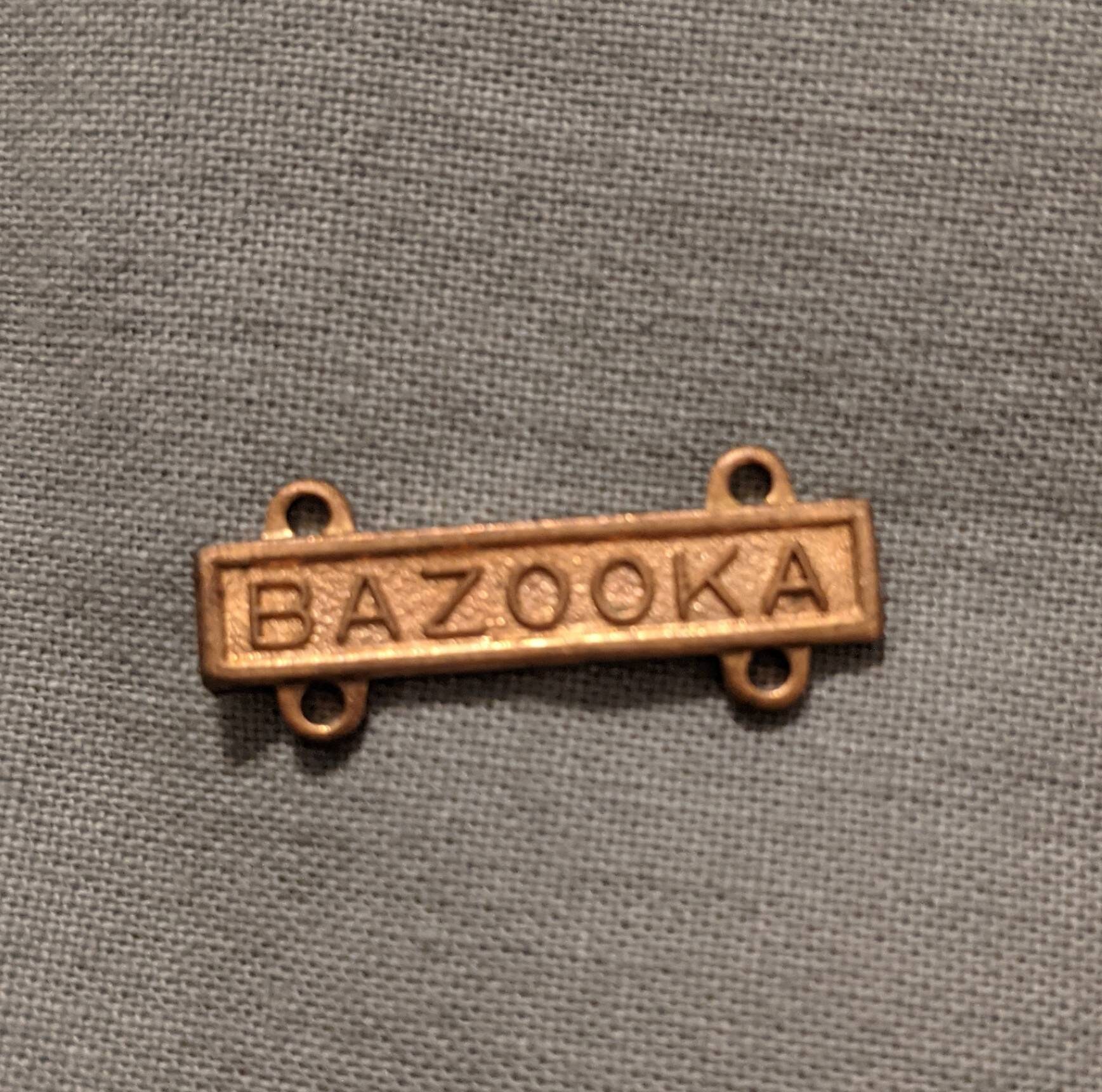 Vintage Military Qualification Badge Bazooka Raw Brass Etsy