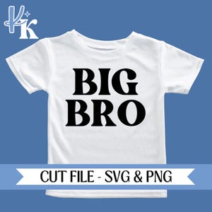 Afdrukbare Big Bro SVG, Big Bro PNG, Big Bro onesie knipsel, Big Bro tshirt knipsel, babyaankondiging, digitale download